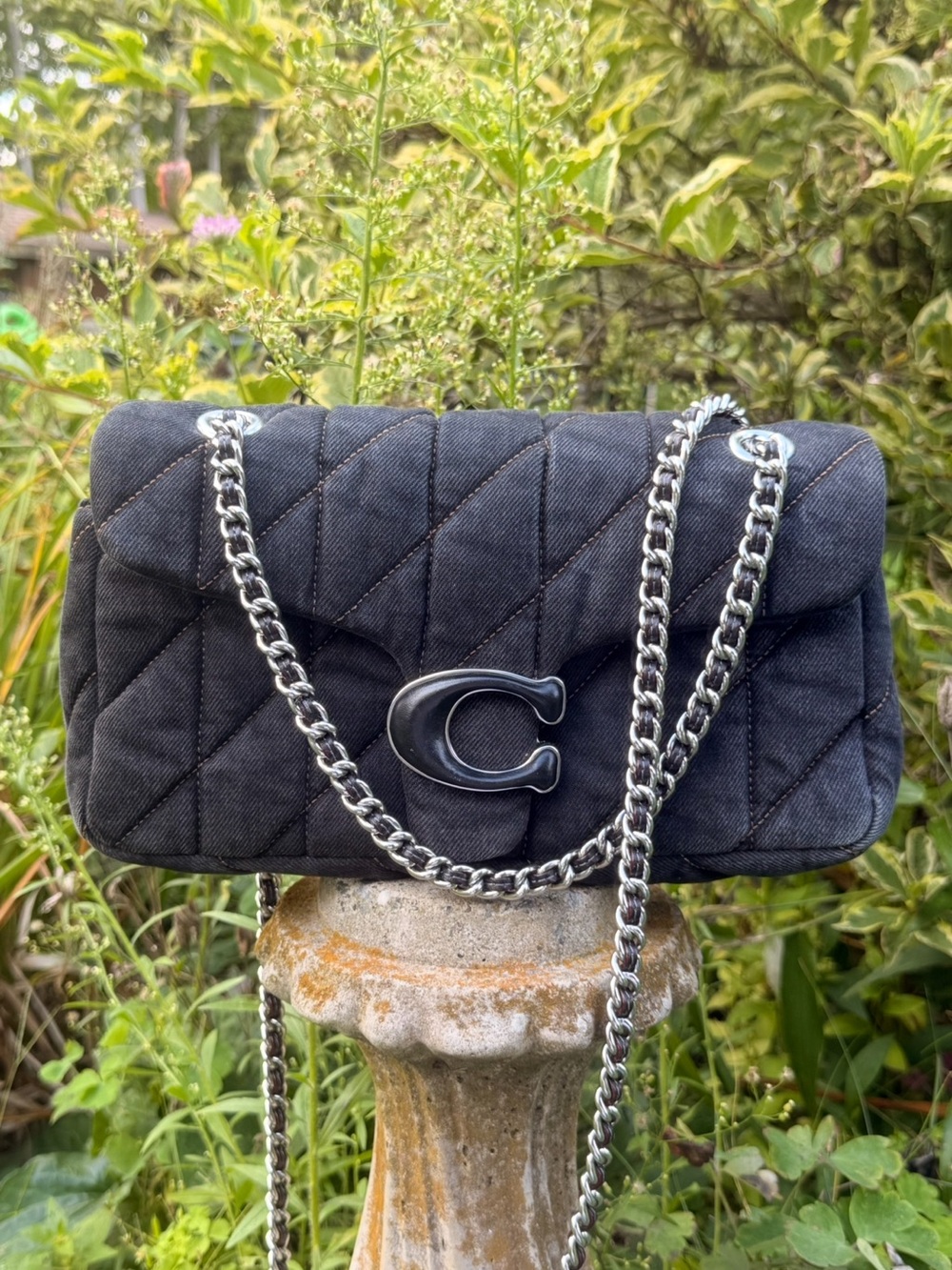 Tabby 26 Quilted Denim Bag